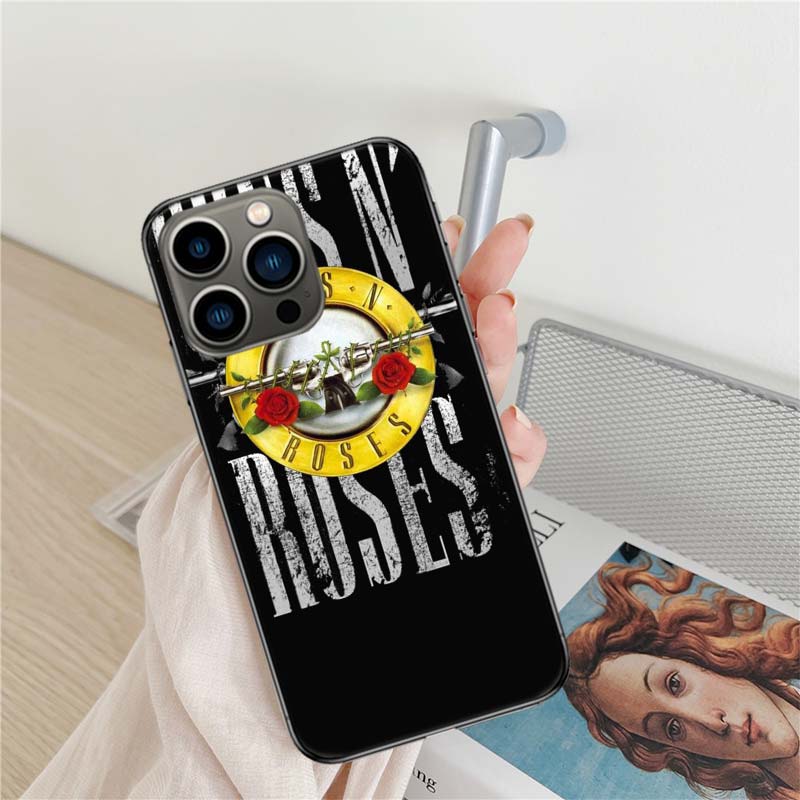 Чехол для телефона Guns N Roses для Apple Iphone 16 15+ 17 Pro Max 14 Plus 16E Air 13 12 Mini Прозрачный Силиконовый Милый Чехол Мягкий
