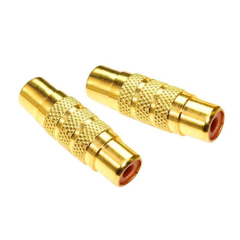 5/20/100Pcs RCA Connector Gold Plated Female To Female Plug Socket RCA Coupler for Audio Video Speaker