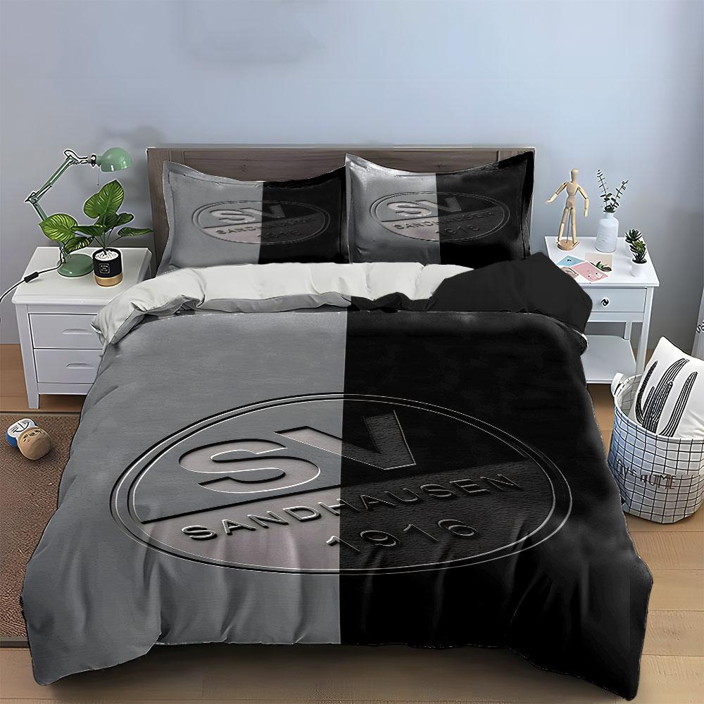 "SV Sandhausen 1916 Logo Design" Print Bedding Set Duvet Cover Pillowcases (1* Duvet Cover 2* Pillowcases Do Not Include Comforter)