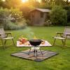 Silicone Fire Fireplace Mat Reusable Fireproof BBQ Mat Flame Retardant Deck Protector Portable Fireproof Deck Protector