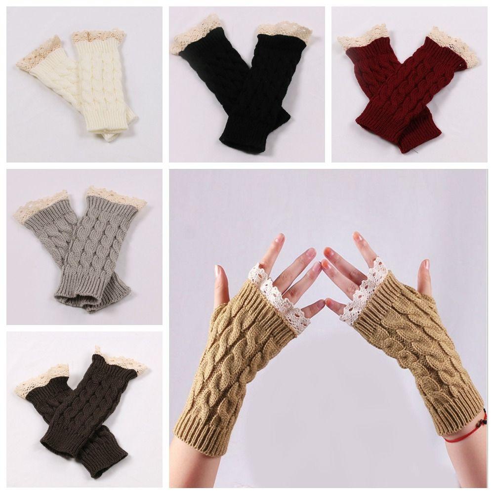 Перчатки Twists Зимние перчатки Перчатки с полупальцами Модные шерстяные перчатки Осень