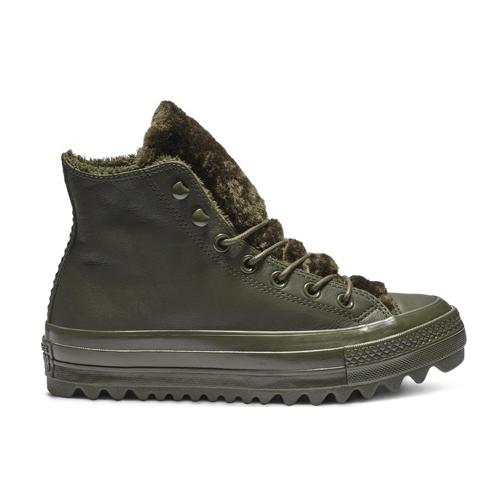 Converse Ctas Lift Ripple Hi High top Canvas Shoes Womens Army Green 562425c