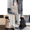 Cotton Blend Mesh Maxi Skirt With Pleats For Summer Casual Women