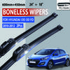 For Hyundai I30 I30 FD 2010-2012 Car Windshield Wiper U-type Soft Rubber Frameless Bracketless Car Wipers 24"+18"