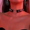 Y2K Панк Готика Сердце Шипы Искусственная Кожа Чокер Ожерелье для Женщин - Сексуальные Без Покрытия Повседневные Украшения