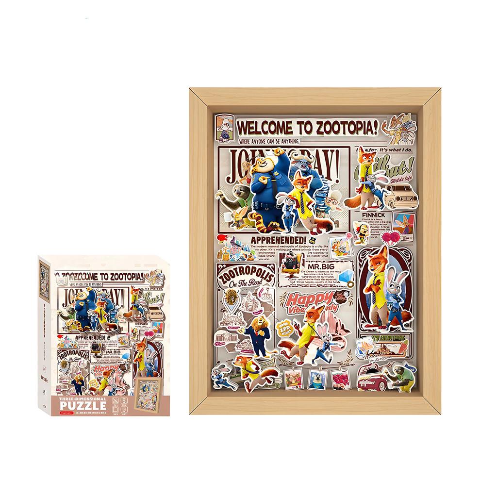 Magazine 3D Illuminated Photo Frame Painting DIY Creative Puzzle For Children