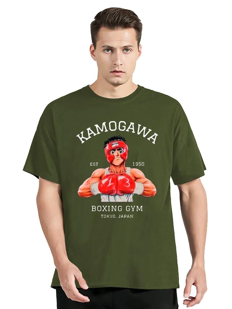Anime Hajime No Ippo Kamogawa Boxing Gym T Shirt Makunouchi Takamura KGB Graphic T-Shirt Clothing Harajuku Streetwear Unisex