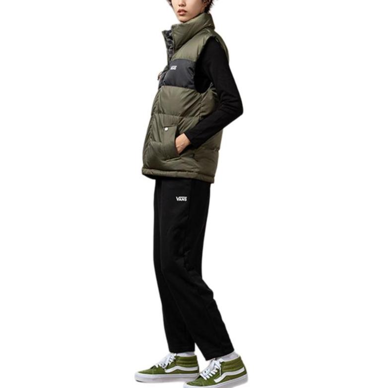 Vans Жилет унисекс с цветными блоками и шахматной доской, двусторонний, армейский зеленый VN000H23KCZ