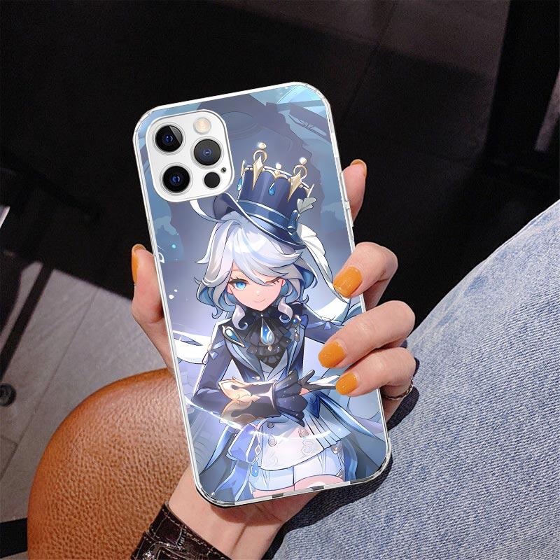 Чехол для телефона Genshin Impact Furina для Iphone 17 Air 16 16E 11 12 13 Mini 14 Plus 15 Pro Max 7 8 + SE 2020 Чехол для телефона Coque