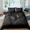 Modern Gamepad Print Duvet Cover Set Youth Video Game Controller Mouse Keyboard Headphone Gaming Bedding Set For Bedroom Dorm