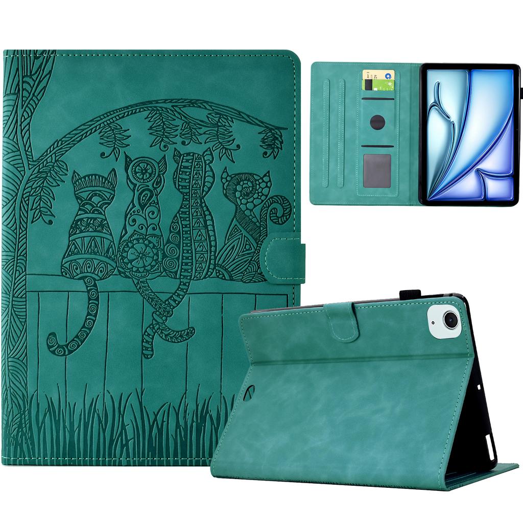 For iPad Air 11 (2025)/(2024)/Air (2022)/(2020)/iPad Pro 11 (2022)/(2021)/(2020)/(2018) Case Leather Card Slots Tablet Cover