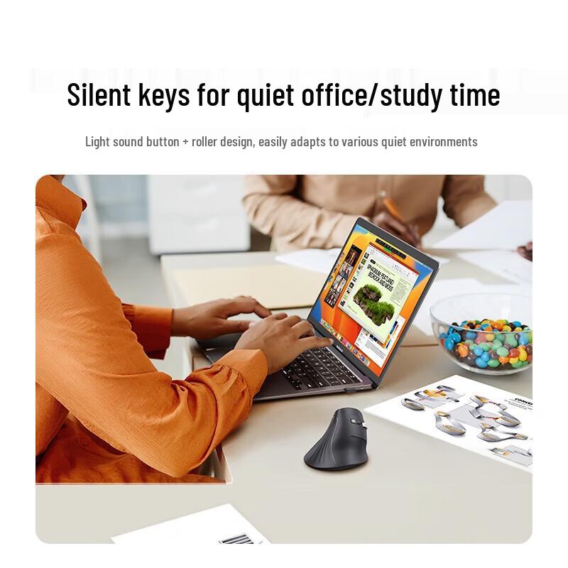 UGREEN MU008 Ergonomic Vertical Dual Mode Wireless Mouse