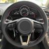 1x Чехол из черной швейной кожи на рулевое колесо для Mazda 3 Mazda 6 CX-3 CX-4 CX-5
