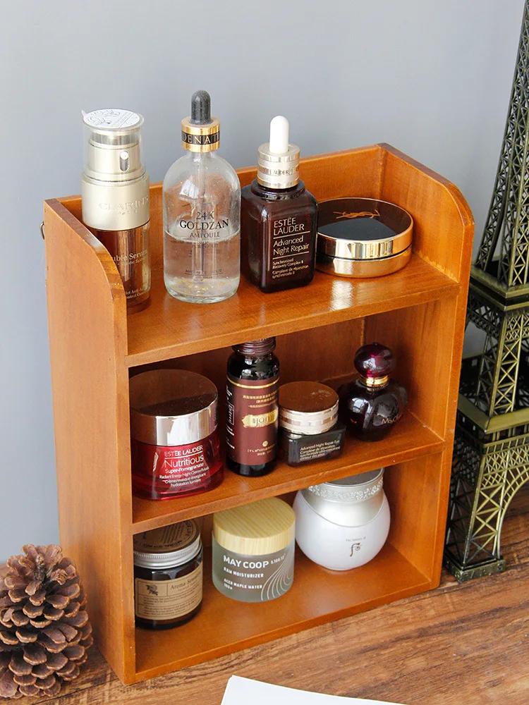 3-х уровневый настольный ящик для хранения из дерева, полка для стола, полка для хранения, деревянный шкаф, настольный шкаф для кухни, шкаф для хранения