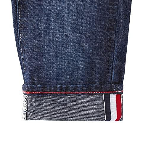 Miki House 10-3205-490 Брюки, Длинные брюки, Деним, Хикори, Логотип, Простые, Для мальчиков, Для девочек, Для малышей, Для детей, Детская одежда, Индиго, 130