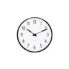 ARNE JACOBSEN 16cm Wall Clock, Scandinavian Design (Silent Design with No Second Hand), STATION 43623, White