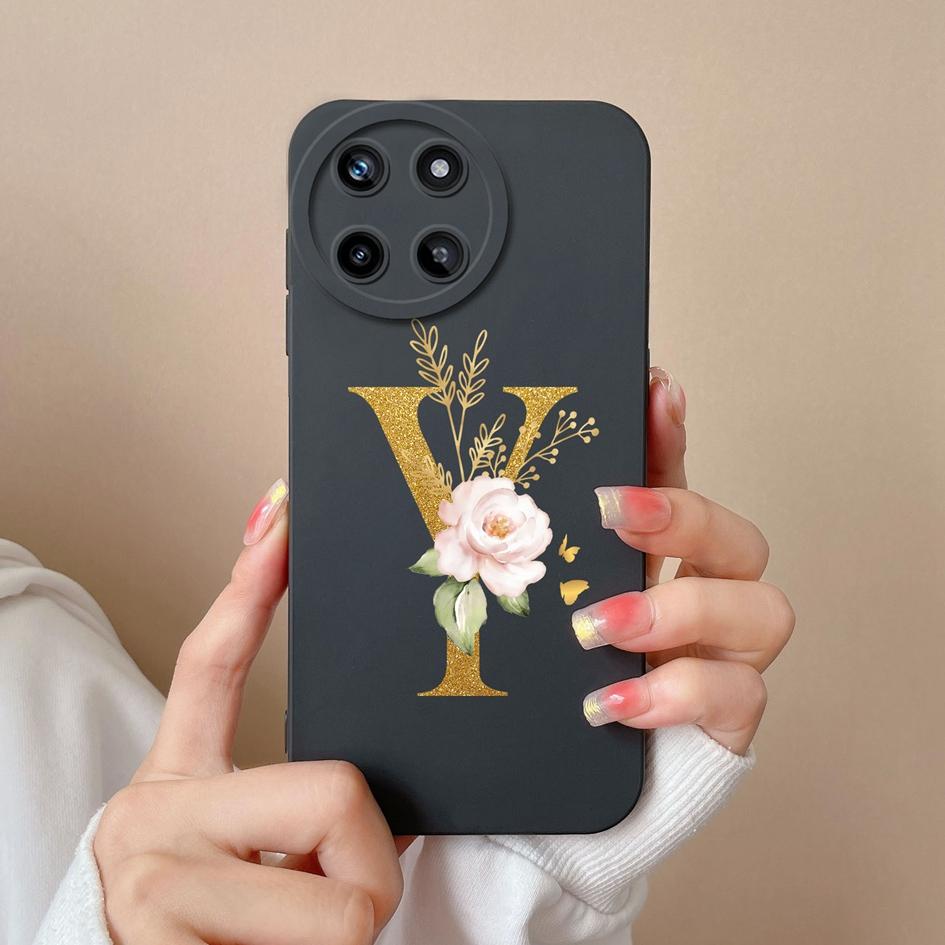 Для OPPO Realme Narzo 10A 20A 30A 50 Pro Q3 Pro Q3i чехол для телефона модный чехол с цветочными буквами матовый жидкий мягкий силиконовый защитный чехол для бампера Realme