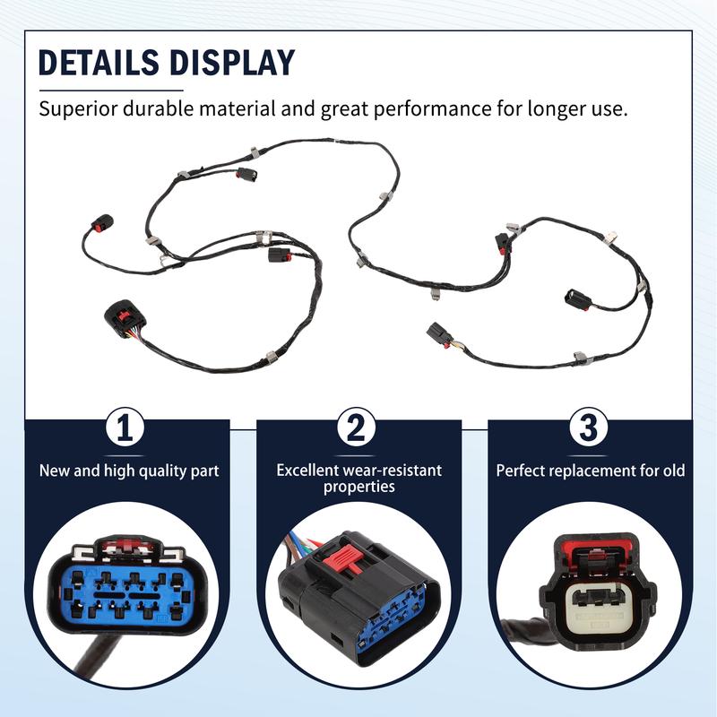 68261975AC 1pc Front Fascia Wiring Harness Compatible for Jeep Gran Compatible for Cherokee 2016-2019 2.0L 3.6L 5.7L