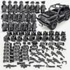Zk-22 Pcs/set Military Building Blocks Series Black Special Police And Off-road Vehicle Set Small Particles Assembled Minifigure Toy