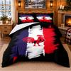 Printed 3Pcs Bedding Set France National Football Team Pattern Bed Sheet Pillowcase For Bedroom Decor