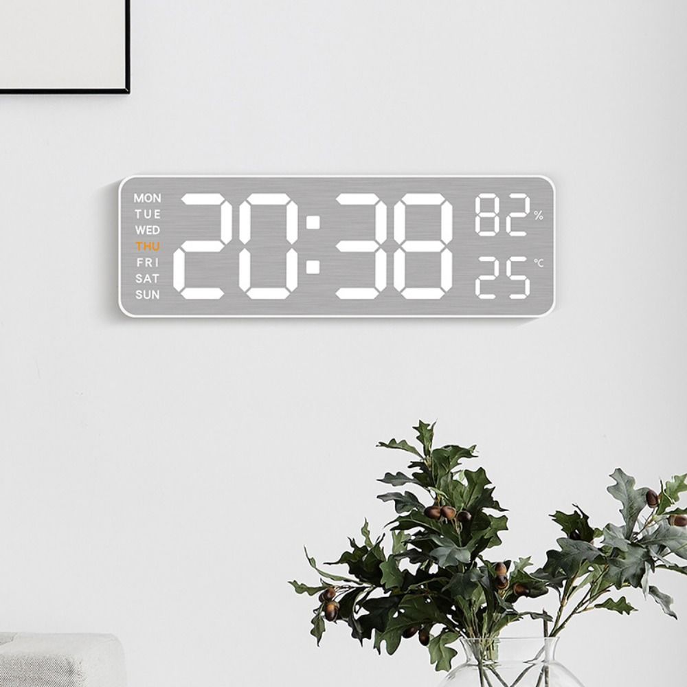 ABS Digital LED Clocks Wall-mounted Alarm Clocks New Electronic Wall Clock Bedroom