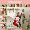 Socks Gift Christmas Set With Elk Santa Claus Decoration For Tree Hanging