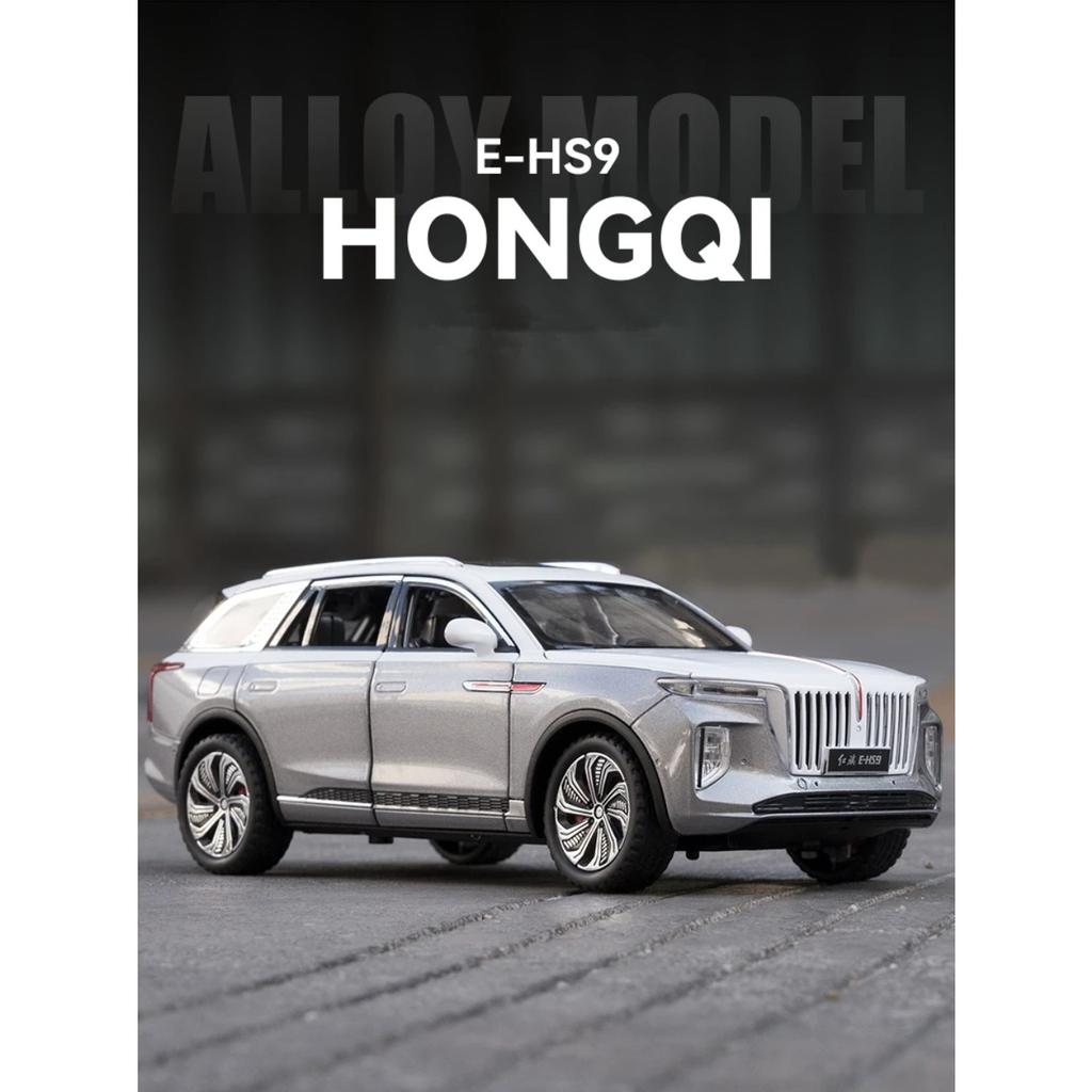 1/24 Hong Qi E-HS9 Чистый Электрический Большой Внедорожник Сплав Металл Литой Модель Домашний Дисплей Декоративные Украшения Звук и Свет День Рождения