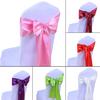 Wedding Banquet Hotel Chair Back Decoration Satin Sashes Bowknot Silk Ribbon