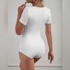 Женский новый комбинезон с глубоким V-образным вырезом и короткими рукавами, сексуальный обтягивающий комбинезон
