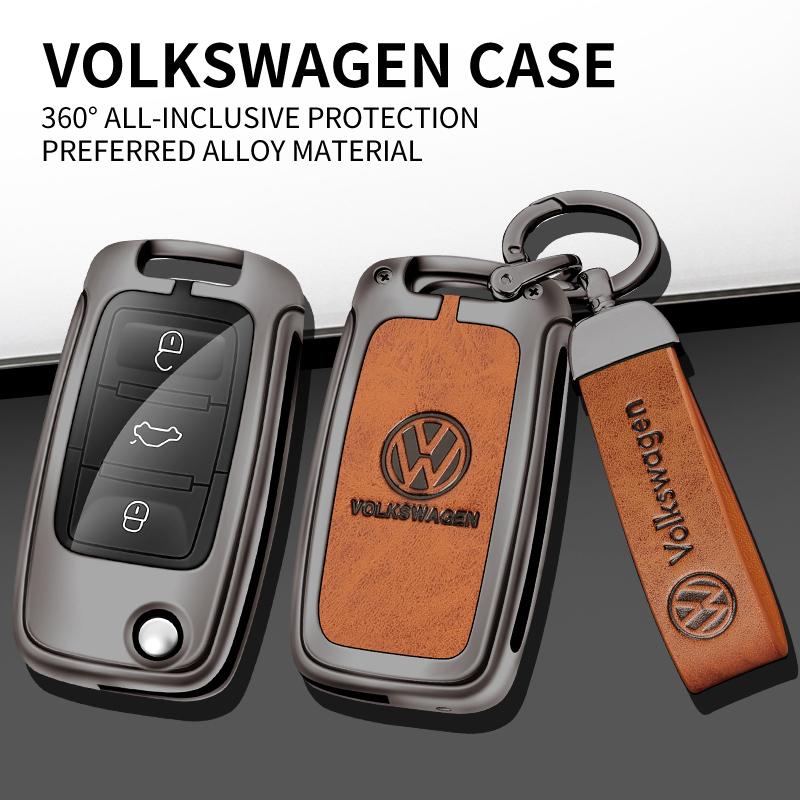 Для VOLKSWAGEN VW Кожаный Чехол для Автомобильного Ключа Полное Покрытие Защитная Оболочка Сумка для VW Volkswagen Polo Tiguan Passat Golf Jetta Lavida Ключа