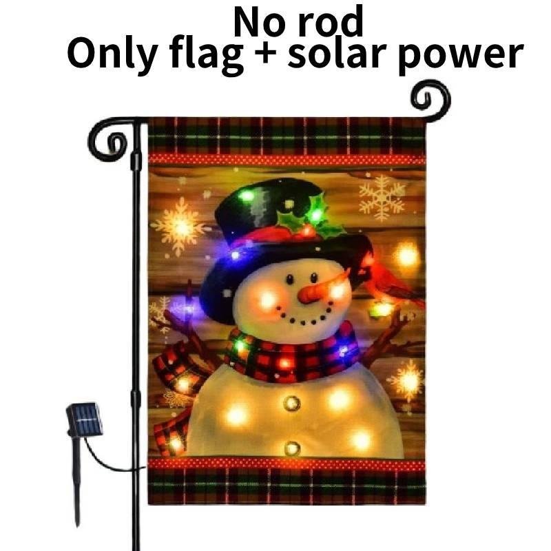 Festive Solar Flag Lights For Outdoor Christmas Decorations With Enchanting Led Effects