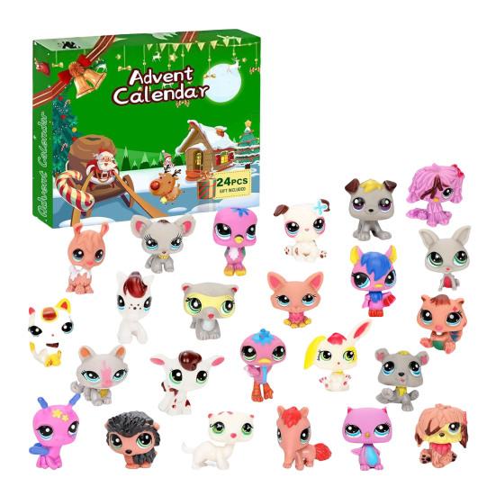 24-дневный рождественский адвент-календарь, коробка для обратного отсчета с коллекционными фигурками-украшениями, многофункциональная