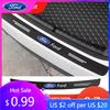 Car Sticker 2025 Hot New 1Pcs Car Carbon Fiber Rear Bumper Trunk Protection Stickers for Ford focus Fiesta EcoSport ESCORT range