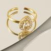 New Live Adjustable Water Drop Shape Women's Gold Ring Versatile 18k Stainless Steel Ring