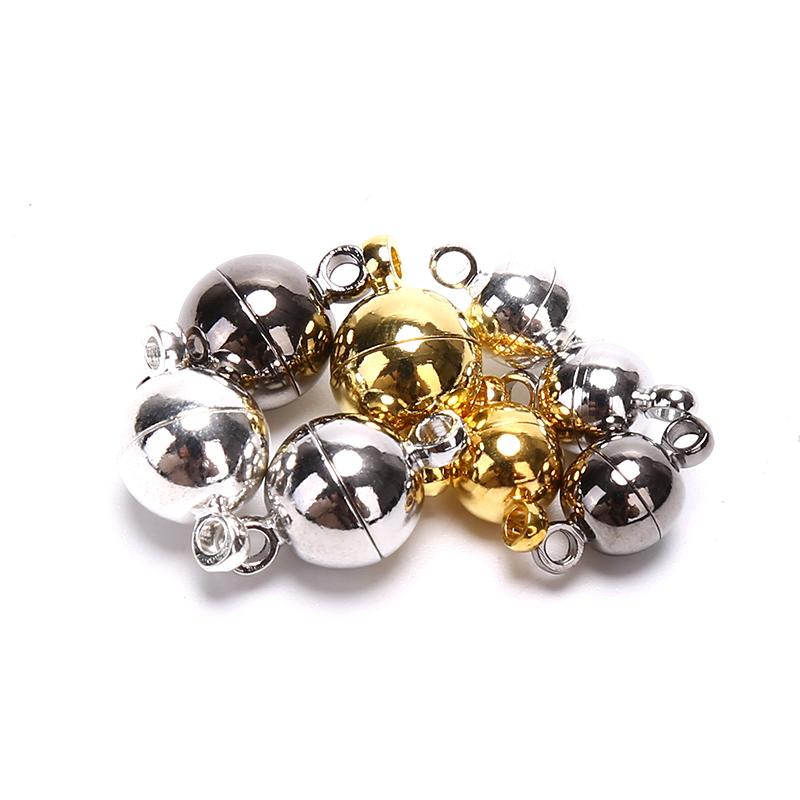 10Pcs Magnetic Lobster Clasps Buckle Hook Round Ball DIY Jewelry Making Findings