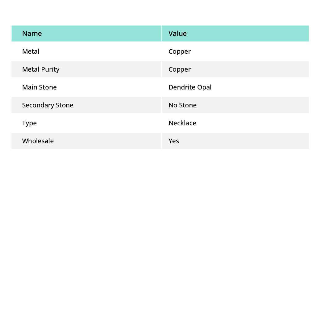 Натуральный Дендритовый Опал Драгоценный Камень Медная Проволока Оплетка Ювелирное Ожерелье 18" D5r85
