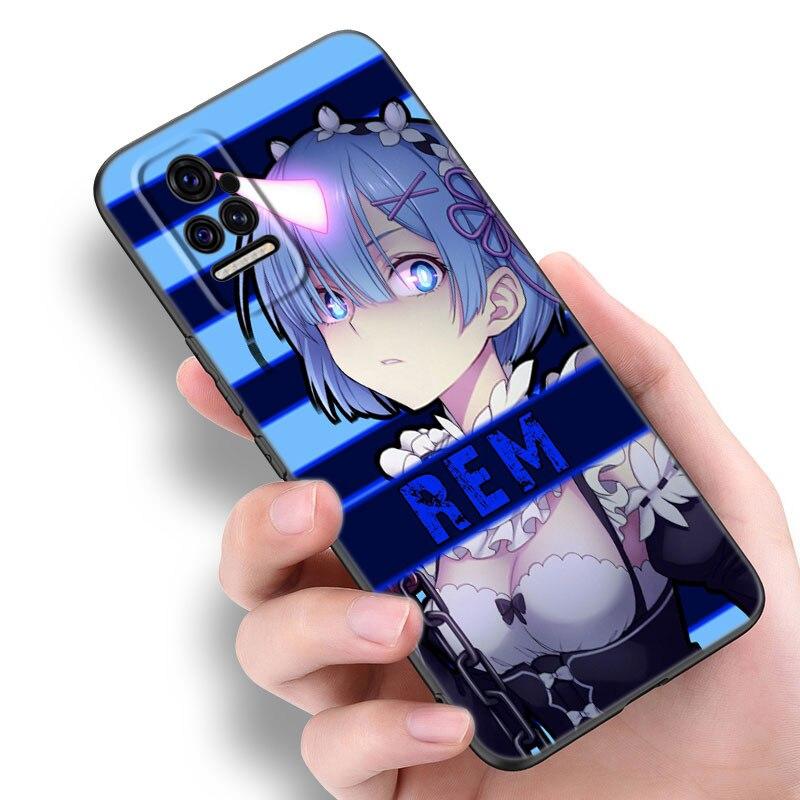 Чехол для телефона Anime Cute REM для Xiaomi Mi POCO X3 NFC GT M4 M3 12 11T 10T Pro A3 11 Lite NE 5G 12X 11i F3, мягкий черный чехол из ТПУ