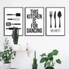 Modern Alphabet Poster Print Tableware Canvas Painting Picture Kitchen Wall Art Graffiti Home Restaurant Decoration Custom