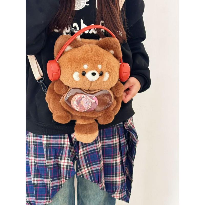 Очаровательный плюшевый рюкзак-енот в мультяшном стиле Мори - Мягкий тренд для поездок