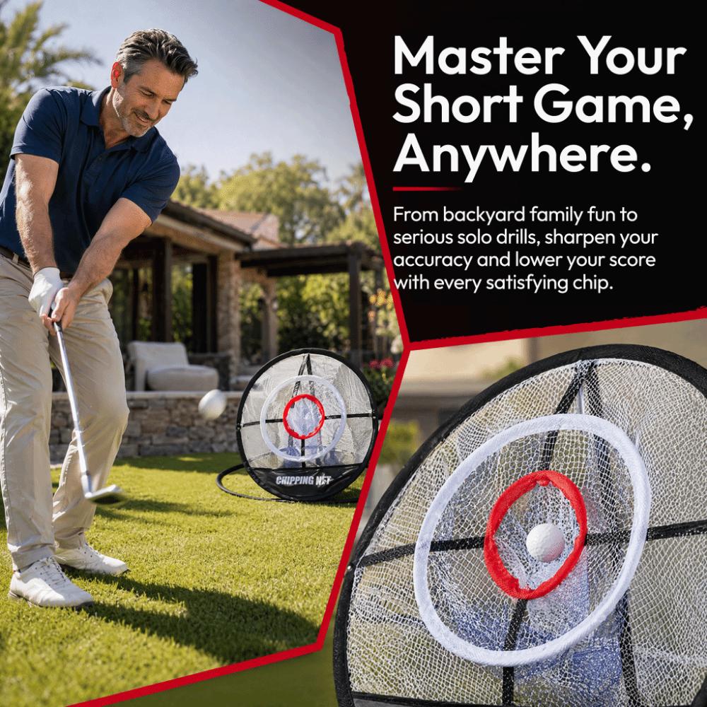 2pcs Foldable Golf Chipping Net Nylon Golf Net Compact Golf Practice Net Swing Accuracy