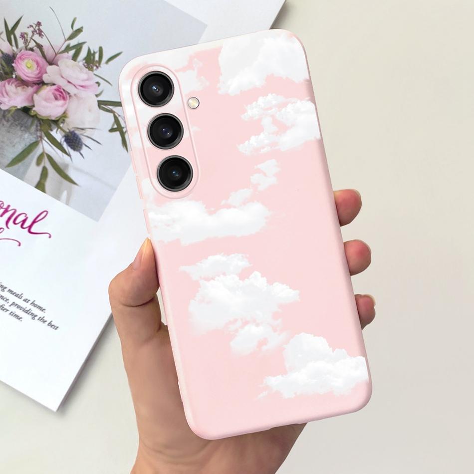 For Samsung Galaxy S23 FE Fashion Sunflower Butterfly Painted Case For Samsung S23FE 5G S 23fe SM-S711B Soft Silicon Jelly Cases