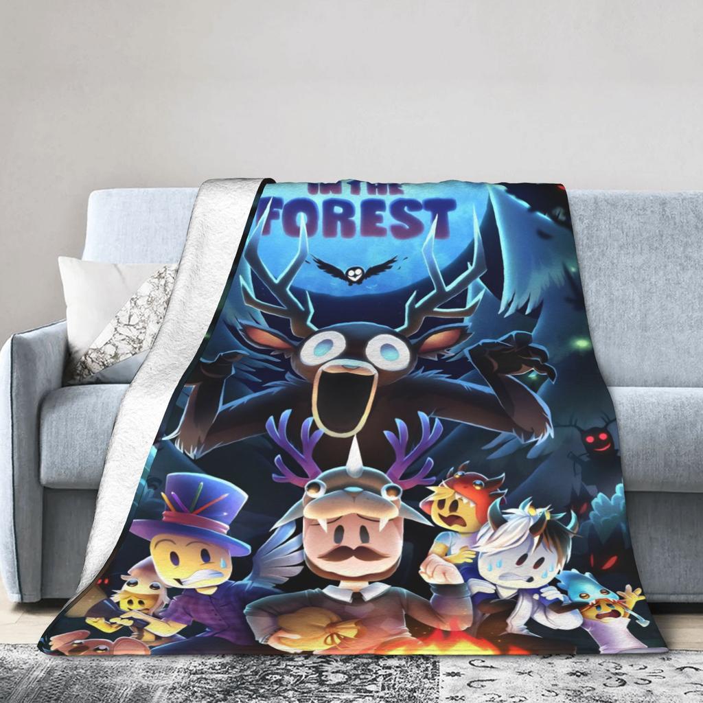 Horror Games 99 Nights in the Forest Blanket Plush Funny Warm Throw Blankets for Chair Covering Sofa Summer