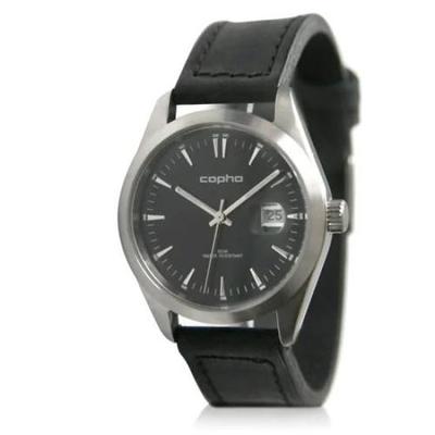 COPHA BASIC TIME 40 Мужские бизнес-часы, Лимитированная серия, Простые, Аналоговый кварцевый механизм с высоким уровнем исполнения, Официально импортированные, Черные x Черные, с