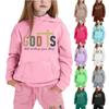 Мальчики Девочки Спортивный костюм Одежда Толстовка с капюшоном Беговые штаны Спортивные костюмы Комплект Модный наряд