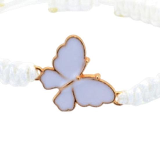 Butterfly Braided Bracelet Handcrafted String Rope Bracelet Adjustable Cheerleader Wristlet Party Favor for Friendship Gift Cheer Dance Team