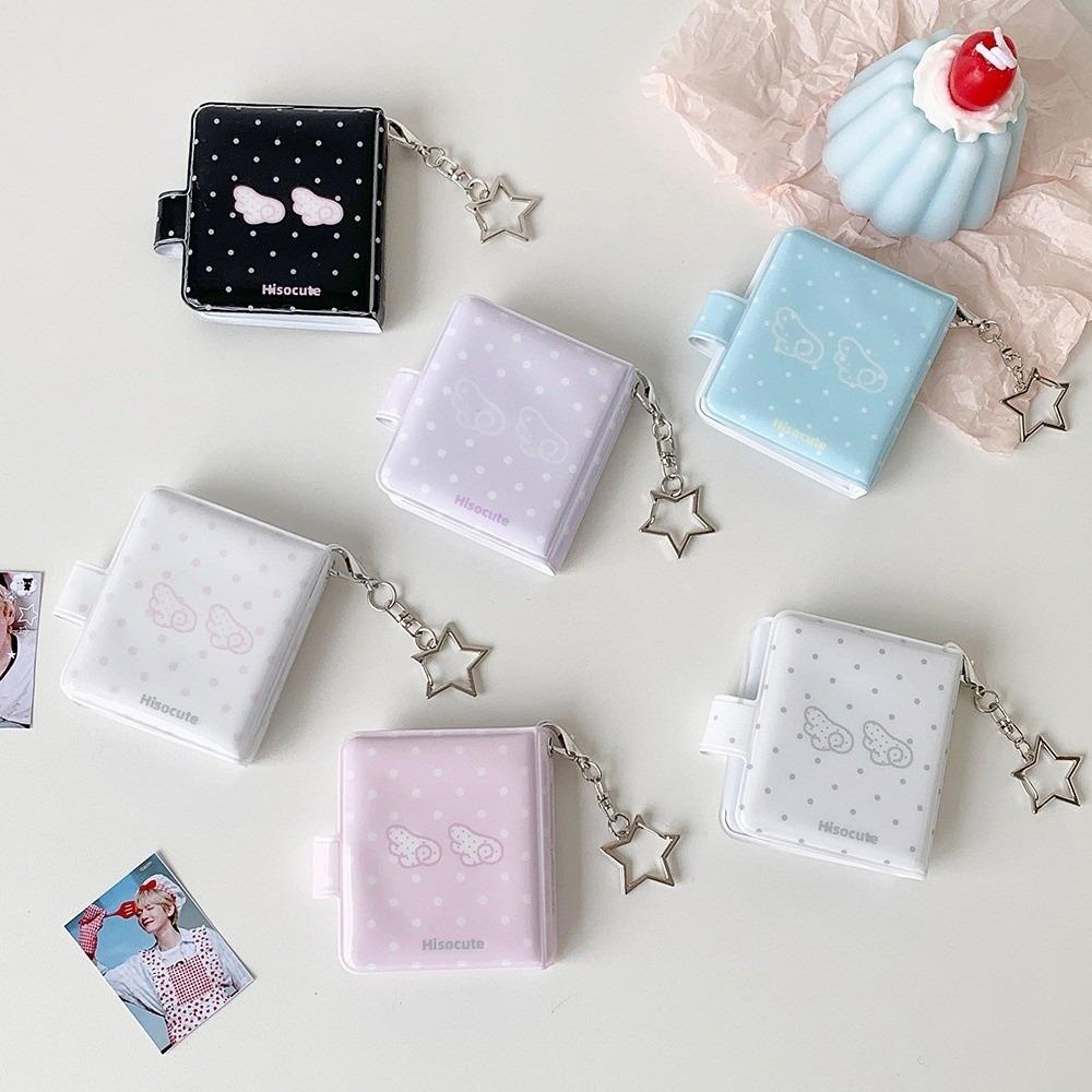 Snap Button Mini Photo Album 2-Inch Photocard Binder Kawaii Card Storage Book Bag Decoration