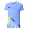 Li Ning Brand Logo Реглан Удобная спортивная футболка с коротким рукавом Женская футболка Фиолетовый AAYR374-4