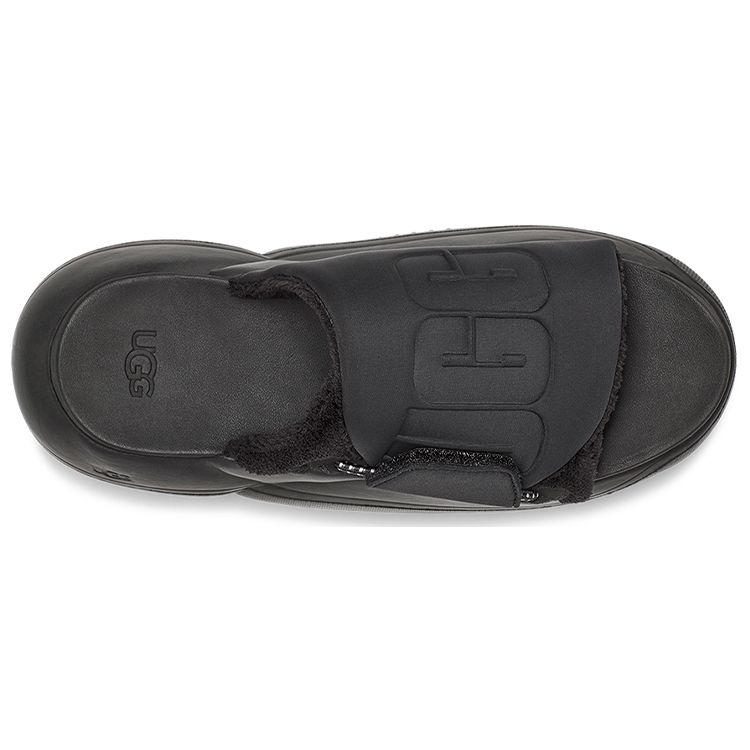 UGG La Cloud Series Fabric Толстая мягкая подошва Модные сандалии Женские сандалии Черные 1125022-BLK