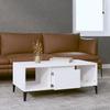  Coffee Table, White 90x50x36.5 Cm, Wood-based Material