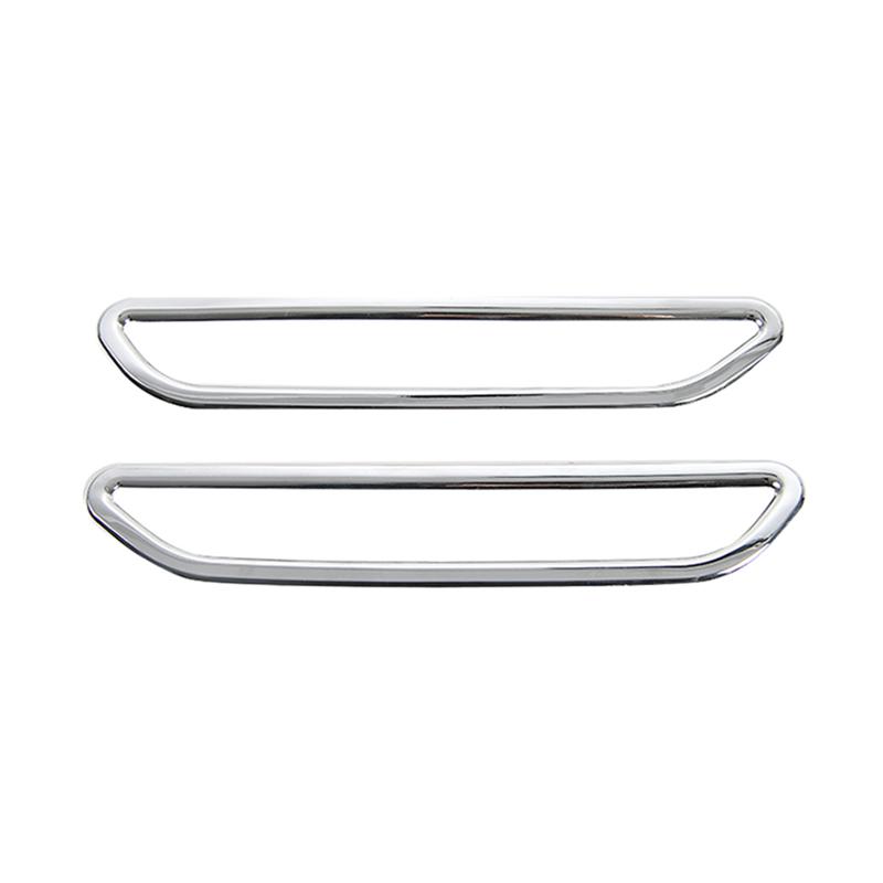 TESIN ABS Chrome Car Rear Bumper Side Warning Light Decoration Ring Exterior Accessories for Ford Mustang 2015-2022 Car Styling